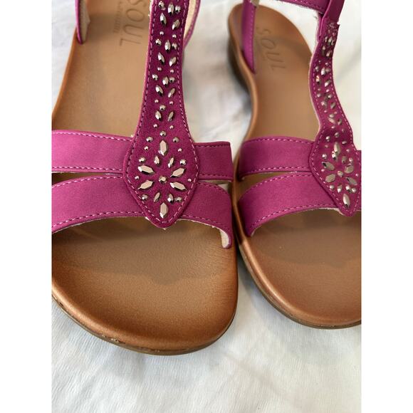 Naturalizer Women’s Pink Strappy Rhinestone Sandals | Size 10M  New - Picture 7 of 8
